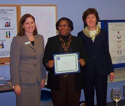 Carol, Cathy and Marsha with Teaching Certificate